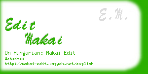 edit makai business card
